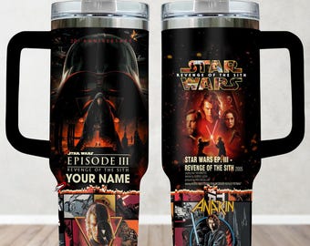 Custom Star Wars Tumbler 40Oz, Darth Vader Tumbler, Episode IV A New Hope Tumbler, Disney Movie Tumbler,Revenge Of The Sith Tumbler Cup