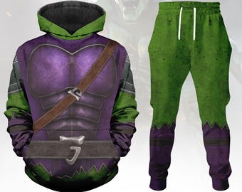 Green Goblin Costume Hoodie Joggers, Spider Man Green Goblin Costume Hoodie, Goblin Cosplay Hoodie, Supervillains Shirt, Halloween Gift
