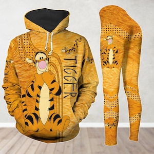 Custom Tigger Hoodie And Leggings, Winnie Pooh Shirt, Disney Movie Cartoon Hoodie, Disneyworld Hoodie For Men Women, Disneyland Shirt