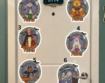 Imán personalizado de Winnie the Pooh para crucero de Halloween 2026, decoración de puerta de crucero de Pooh para pedir dulces, imán de disfraces de Halloween de Pooh y sus amigos