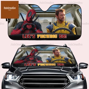 Deadpool And Wolverine Car Sunshade, Deadpool 3 Movie Car Shades For Windshield, Disney Deadpool Car Accessory, Deadpool Lover Gifts