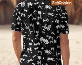 Star Wars Shirt, Star Wars Hawaiian Shirt, Men's Short Sleeve Shirt, Movie  Button Shirt, Movie Hawaiian Shirt, Star Wars Hawaiian Shirt