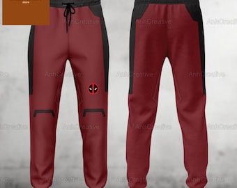 Halloween Deadpool Joggers, Deadpool Hose, Deadpool 3 Joggers, Deadpool Kostüm, lustige Superhelden Joggers für Männer, Film Workout Joggers