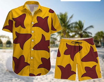 Jumba Jookiba Cosplay Kostüm, Lilo und Stitch Knopf-Shirt, Strand Shorts, Halloween Shirt, Aloha Tropical Shirt, Disney Hawaii-Shirt