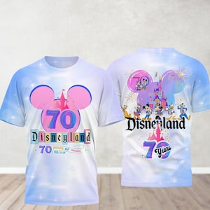 Disneyland 70th Anniversary 1955 2025 Shirt, 70 Years Of Magic Hoodie, Mickey And Friends Disneyland Castle Platinum Celebration Tee