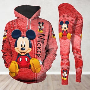 Custom Mickey Hoodie And Leggings, Mickey Mouse Shirt, Disney Cartoon Hoodie, Disneyworld Hoodie, Disneyland Shirt, Gift For Men Him