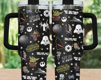 Vaso de Star Wars de 40 oz, vaso de café de Disney, vaso aislado de película, vaso de Star Wars Galaxy's Edge, regalos para fanáticos de Star Wars