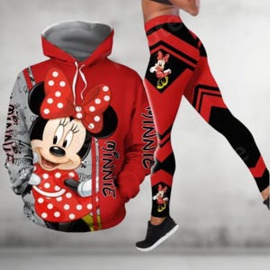 Minnie Mouse Hoodie And Leggings, Disney Minnie Hoodie, Movie Cartoon Shirt, Disneyworld Shirt, Disneyland Shirt, Birthday Gift For Her