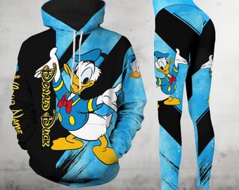 Personalized Donald Duck Hoodie And Leggings, Disney Donald Hoodie, Movie Cartoon Hoodie, Magic Kingdom, Disney World Gifts For Him Her
