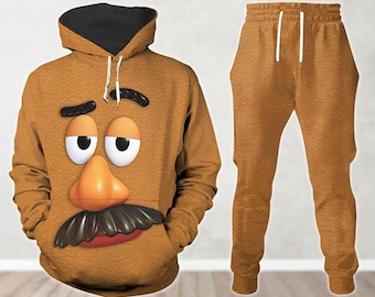Herr Potato Head-kostym med huvtröja, herrjoggingbyxor, Toy Story-cosplay-huvtröja, Disney-filmens cosplay-huvtröja, tecknade kläder, Halloweenpresenter