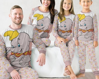 Dumbo Pajama Family, Disney Dumbo Pajamas Set, Disney Pajamas Christmas, Magic Kingdom Shirt, Dumbo Holiday Pajamas, Dumbo Lover Gifts