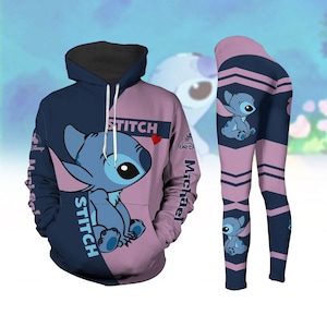 Disney Stitch Hoodie And Womens Leggings, Lilo Stitch Shirt, Stitch Costume, Movie Cartoon Hoodie, Disney World Shirt, Disneyland Shirt