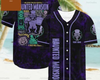 ホーンテッドマンション　ユニフォーム ホーンテッドマンションの地図入り野球ユニフォーム、ディズニー