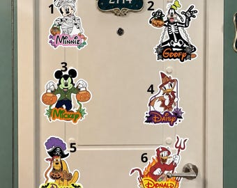 Imán personalizado de Mickey y sus amigos de Disney Cruise Line para Halloween, imán de Halloween en alta mar, imán de disfraz de Halloween de Disney