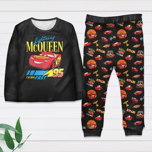 Lightning McQueen Christmas Family Pajamas Set, Disney Cars Movie Holiday Pajamas, Pixar Cars Loungewear, Racing Sweatshirt And Pants