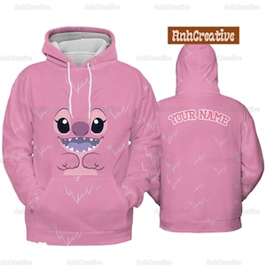 Custom Stitch Angel Costume Cosplay, Lilo Stitch Hoodie, Angel Hoodie, Disneyland Hoodie, Disney Halloween Shirt, Angel Gifts For Her Women
