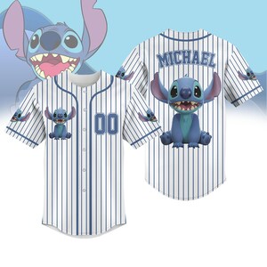 Personalized Disney Stitch Baseball Jersey, Stitch Movie Jersey Shirt, Disneyland Baseball Team, Magic Kingdom Shirt, Gift For Her Him
