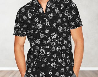 Star Wars Aloha Shirt, Men's Hawaiian Shirt, Sci-Fi Tropical Shirt, Galaxy's Edge Empire Outfit, Disney Summer Beach Shirt For Him Her