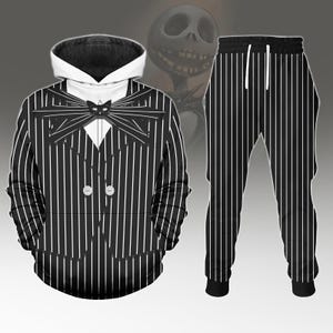 mlsjdger Felpa con cappuccio unisex Nightmare Before Christmas Jack & Sally con stampa 3D per adulti, Stile 2., Small