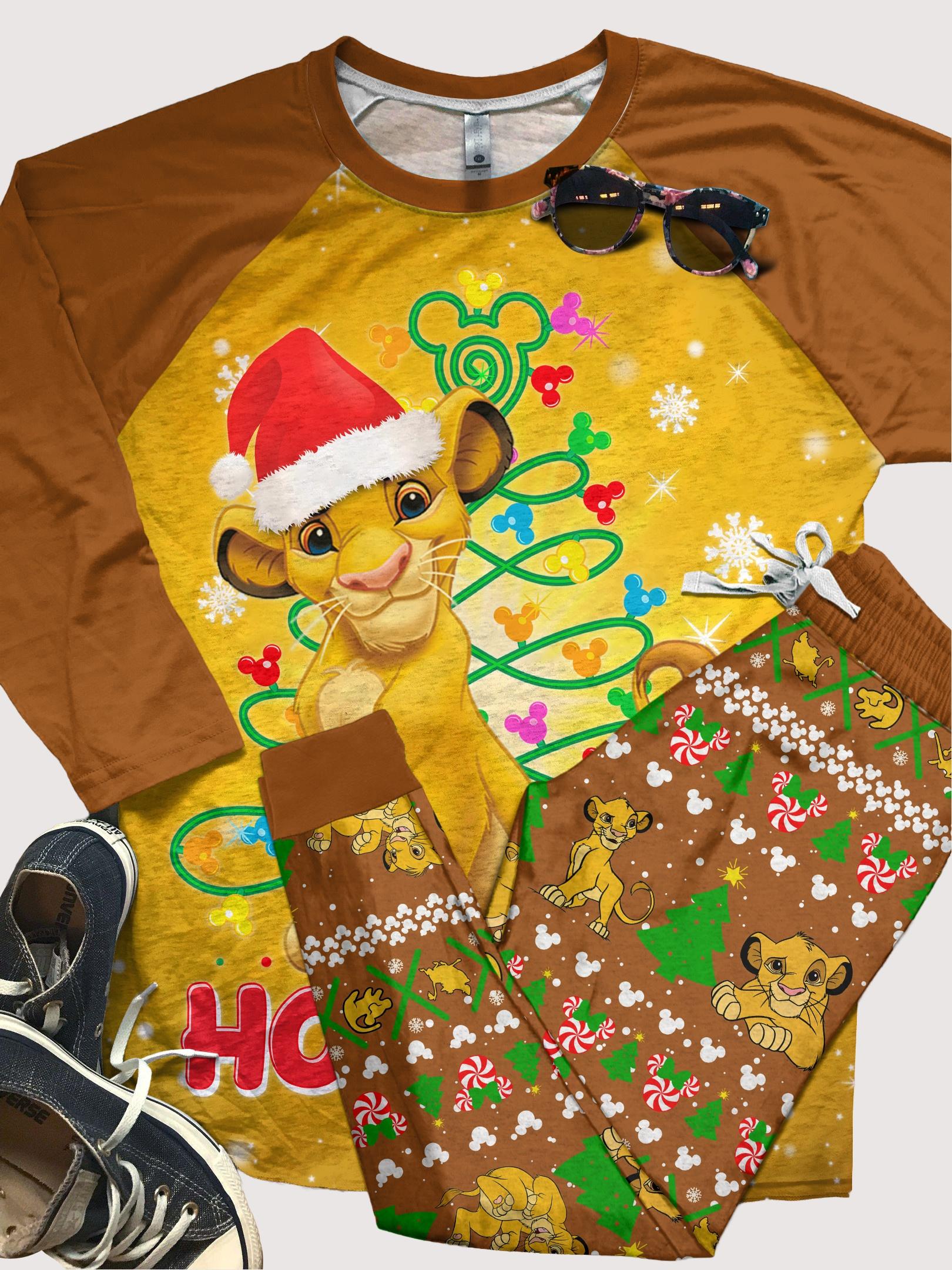Christmas the Lion King Family Pajamas Set Simba Christmas Pajamas Disney Movie Cartoon Matching Pajamas Simba Sweatshirt and Pants Etsy Israel
