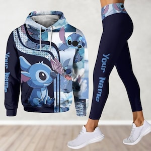 Custom Stitch Hoodie, Disney Lilo And Stitch Leggings, Disneyland Shirt, Disneyworld Shirt, Magic Kingdom Shirt, Movie Cartoon Hoodie
