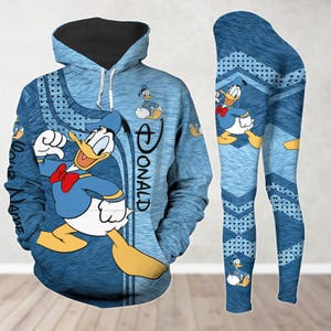 Custom Donald Hoodie And Leggings, Donald Duck Shirt, Disney Movie Cartoon Hoodie, Disneyworld Hoodie For Men Women, Disneyland Shirt