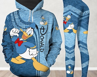 Custom Donald Hoodie And Leggings, Donald Duck Shirt, Disney Movie Cartoon Hoodie, Disneyworld Hoodie For Men Women, Disneyland Shirt