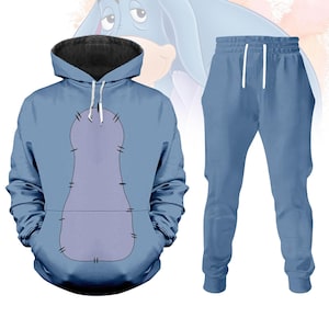 Winnie The Pooh Eeyore Costume Hoodie, Men Joggers, Disney Eeyore Cosplay Shirt, Disneyworld Baseball Shirt, Disneyland Halloween Gift
