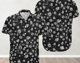 スターウォーズ アロハシャツ、メンズ ハワイアンシャツ、SF