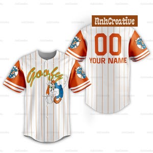 Disney Goofy Shirt, Personalized Goofy Baseball Jersey, Disneyworld Shirt, Disneyland Baseball Shirt, Disney Trip Shirt, Goofy Lover Gifts