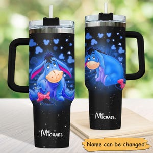 Custom Winnie The Pooh Tumbler 40Oz, Disney Eeyore Hearts Coffee Tumbler, Movie Cartoon Tumbler, Disneyworld Tumbler, Insulated Tumbler