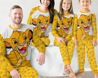 The Lion King Matching Pajamas Family, Disney Simba Pajamas Set, Movie Christmas Pajamas, Disneyworld Holiday Pajamas, Disneyland Shirt