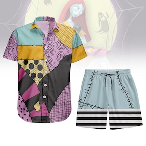 Sally Button Shirt, Unisex Shorts, Nightmare Before Christmas Costume, Disney Shirt, Magic Kingdom, Disney Costume Cosplay, Run Disney