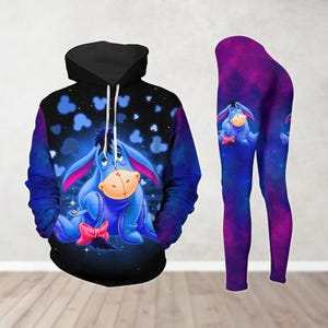 Custom Winnie The Pooh Hoodie, Disney Eeyore Women's Leggings, Eeyore Lover Gift, Disneyland Trip Shirt, Disneyworld Family Party Shirt