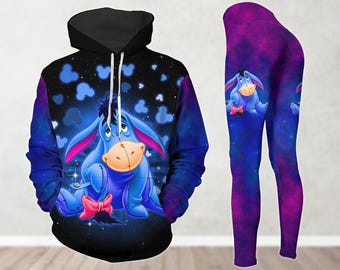 Custom Winnie The Pooh Hoodie, Disney Eeyore Women's Leggings, Eeyore Lover Gift, Disneyland Trip Shirt, Disneyworld Family Party Shirt