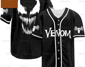 Koszulka baseballowa Venom, Koszulka baseballowa Venom, Koszulka Venom, Koszulka Venom, Koszulka Venom 3, Prezent dla miłośnika filmu Venom, Koszulka superbohatera