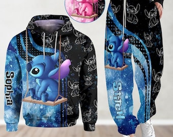 Custom Stitch Hoodie, Disney Angel Joggers, Lilo And Stitch Shirt, Disneyland Shirt, Disneyworld Shirt, Magic Kingdom, Disney Vacation