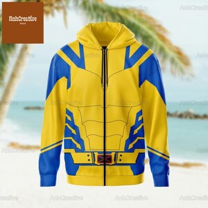 Wolverine Costume, Wolverine Shirt, Wolverine Sweatshirt, Wolverine Hoodie, Halloween Costume, Disney Wolverine Costume Cosplay Shirt