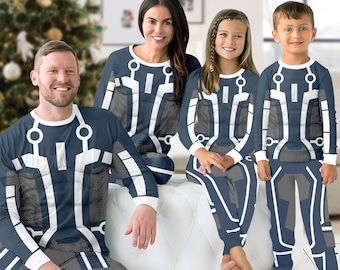 Disney Tron Legacy Cosplay Matching Family Pajamas, Tron Legacy Costume Shirt, Roller Coaster Pajamas, Magic Kingdom, Disneyworld Shirt