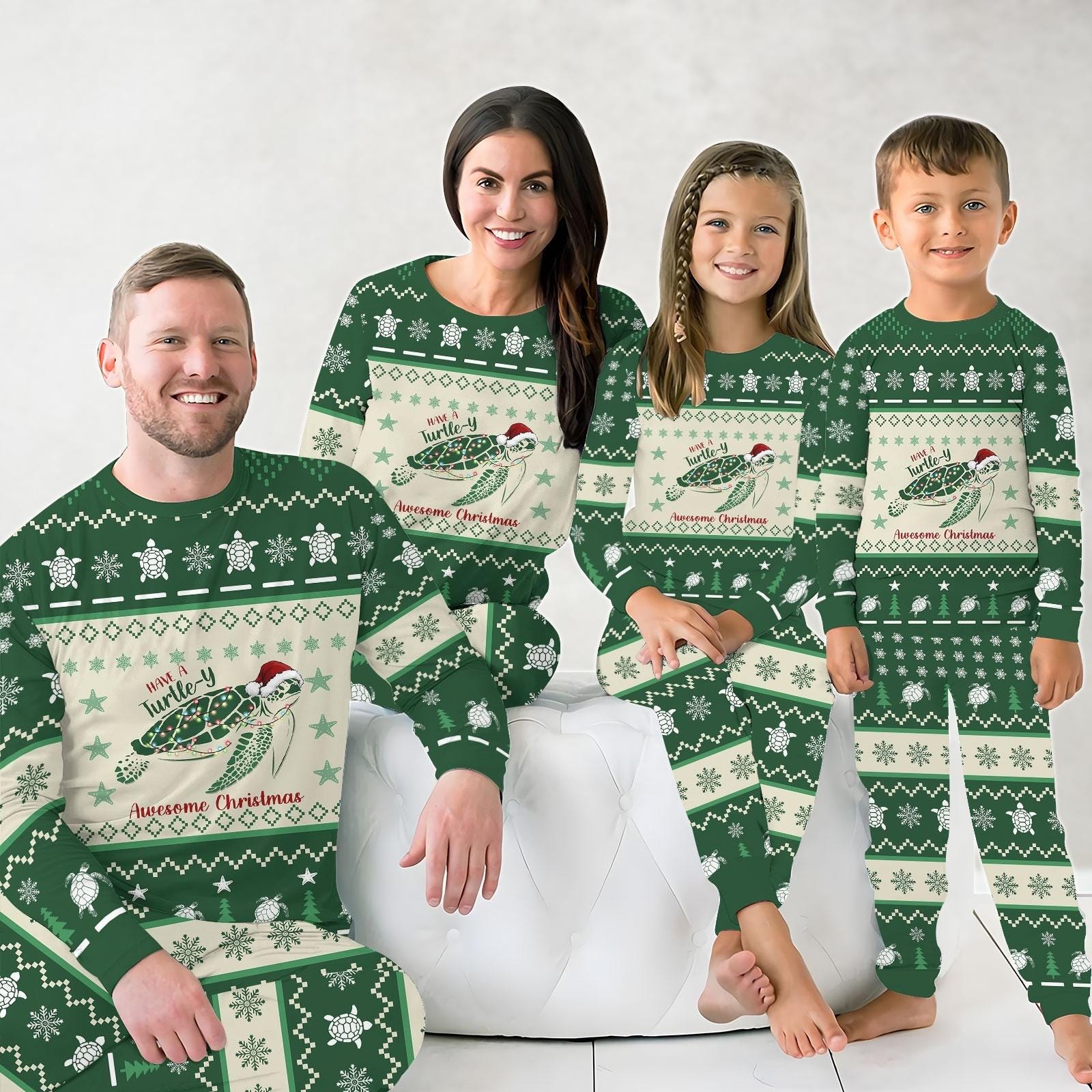 Turtle Christmas Pajamas Etsy UK