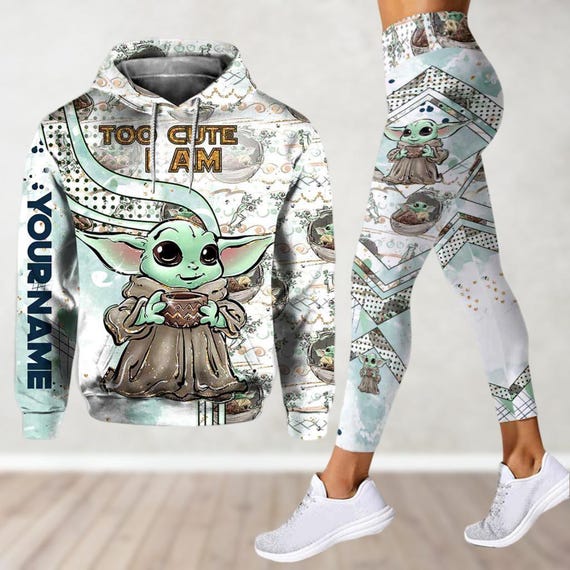 Custom Baby Yoda Hoodie And Leggings, Too Cute I Am Shirt, Star Wars  Hoodie, Disney Movie Hoodie, Personalized Shirt, Gifts For Her Him