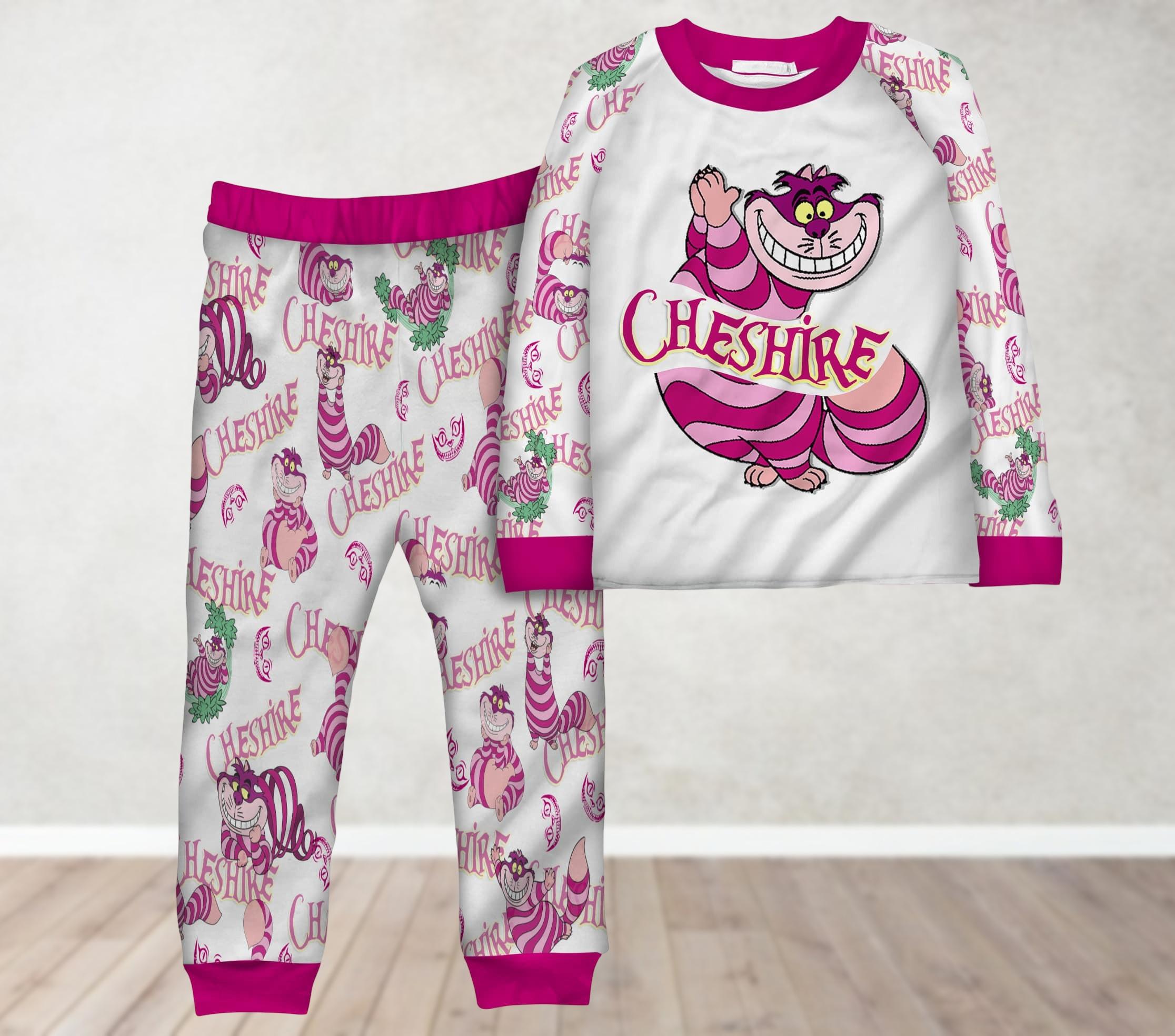 Discover Disney Cheshire Cat Family Pajamas, Alice In Wonderland Christmas Pajamas, Disneyworld Pajamas Set