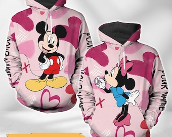 Valentines Day Gift, Custom Mickey And Minnie Hoodie, Disney Mouse Matching Hoodie, Couples Outfits, Gift For Boyfriend Girlfriend
