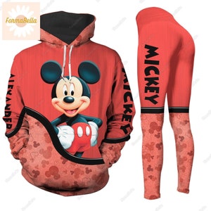 Mickey Mouse Hoodie, Personalized Mickey Hoodie, Disney Mickey Leggings, Mickey Yoga Leggings, Leggings For Girls, Disney Mouse Hoodie