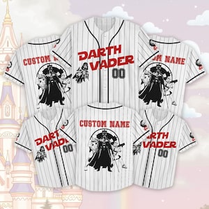Darth Vader Baseball Shirt, Custom Name Star Wars Jersey Shirt, Dark Side Jersey, Galactic Empire Fan Gift, Star Wars Baseball Shirt