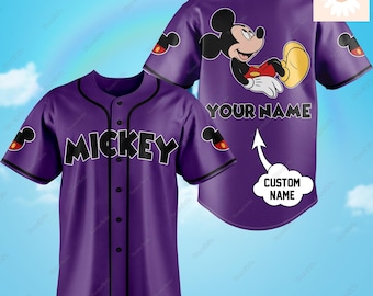 Halloween Mickey Mouse Baseball Jersey, Custom Disney Jersey Shirt, Cartoon Baseball Shirt, Personalized Jersey Shirt, Disney Jersey Outfit
