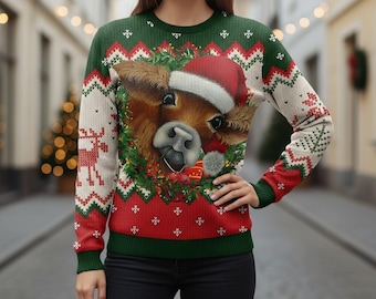 Chandail En Molleton à Motif De Vache Highland Pour Femme - Pull De