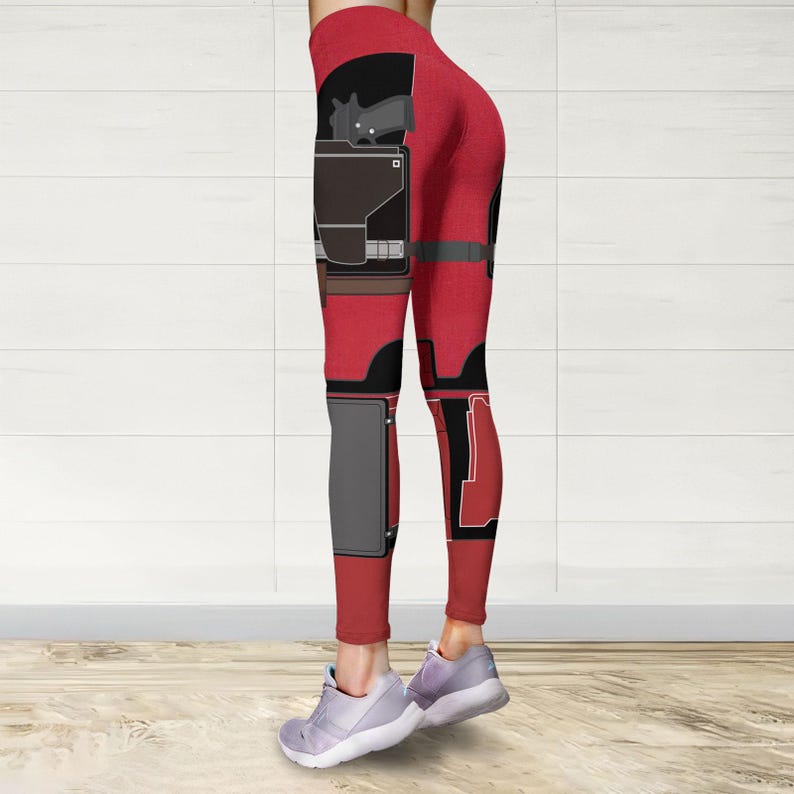 Halloween Deadpool Costume Hoodie, Deadpool Leggings, Superhero Cosplay