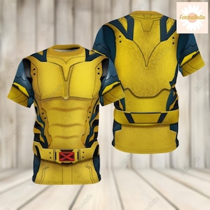 Camisa de disfraz de Wolverine para Halloween, disfraz de Deadpool X Wolverine, disfraz de James Howlett, atuendo de cosplay de superhéroe, camiseta de dibujos animados de héroe