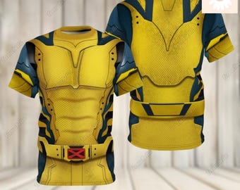 Halloween Wolverine Costume Shirt, Deadpool X Wolverine Cosplay, James Howlett Costume, Superhero Cosplay Outfit, Hero Cartoon Tee